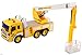 Memtes Friction Powered Hoist Bucket Construction Cherry Picker Lift Truck Toy with Lights and Sounds for Kids