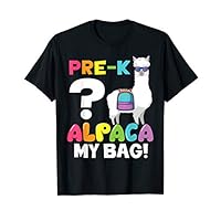 Pre K Alpaca my Bag Llama First Day of School T-Shirt