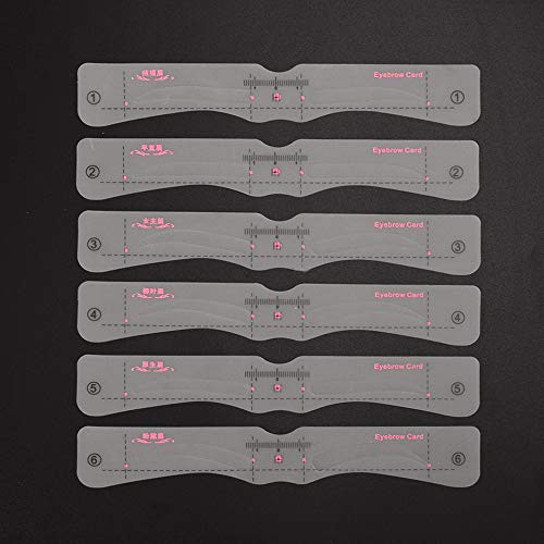 JASSINS 12 Models Eyebrow Stencil Guide Card Multiple Shapes Eyebrow Template DIY Shaping Makeup Tools