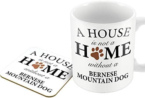 Victorian Print A House is Not A Home Without A Bernese Mountain Dog - Mug and Coaster Set