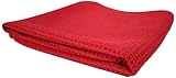 Chemical Guys MIC_707_1 Waffle Weave Towel for Home & Auto Glass, Windows, Mirrors & More, Red (24 in. x 16 in.)