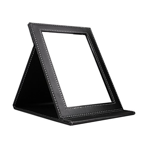 DUcare Folding Tabletop Compact Travel Mirror with Adjustable Stand,Large