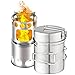 NULIPAM Camping Wood Stove Stainless Steel Stove Cookware Combo, Portable Backpacking Cooking Setthumb 4