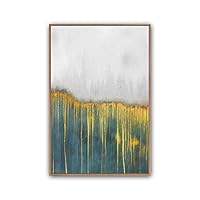 Framed Canvas Wall Art Abstract Color Block Canvas Prints Home Artwork Decoration for Living Room,Bedroom - 16x24 inches