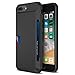 Trianium iPhone 8 Plus Wallet Case [Walletium Series] for Apple iPhone 8Plus / iPhone 7 Plus Case Wallet Credit Card Holder Enhanced Grip/Card Slot Holder Cover [Heavy Duty Protection] - Black