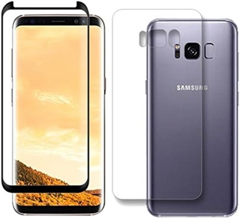 For Samsung Galaxy S8 - SWEZER FULL BODY Screen Protector [3D Curved FULL COVER Tempered Glass + Rear TPU Cover] [Black], Case Friendly, Edge-To-Edge Protect