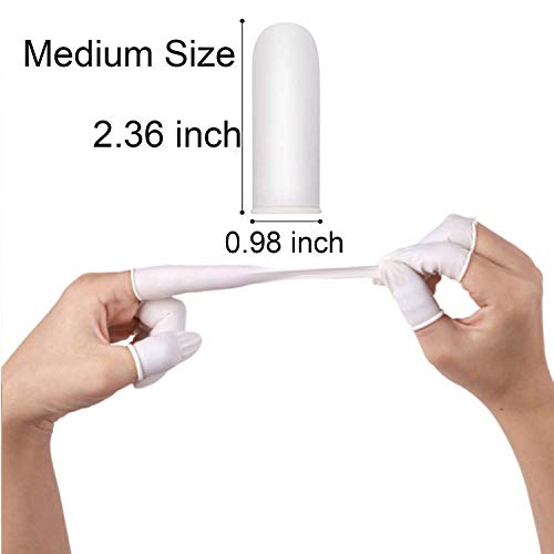 Medium Latex Finger Cots Anti Static Rubber Fingertip Protective Finger