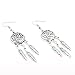 Clearance! Elogoog Womens Bohemian Feathers Earring Vintage Dangle Stud Ethnic Earrings 1 Pair (Silver 2)
