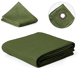 Premium Canvas Tarp 1 Pack, 6' x 8' Feet - Canvas