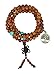 Hinky Imports Unisex Yoga Meditation 108 Tibetan Bodhi Prayer Beads Daemonorops Seeds Mala Wrap Bracelet Necklace (Brass Tone Tree of Life)