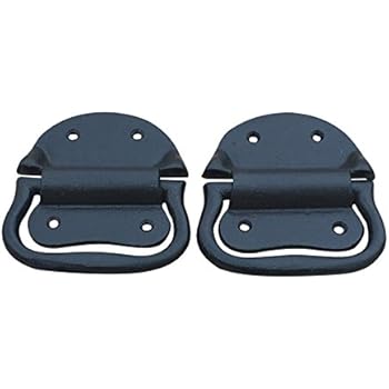 Pair of Cast Iron Trunk Chest Handles Drop Down Trunk Handle with Hardware