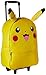 Pokemon Pikachu 3D Back to School Rolling Backpack - Anime Character Book Bag with Plush Ears, Yellow