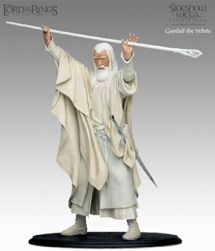 Lord of the Rings LOTR Gandalf the White Statue Holding Staff Figure Sideshow Collectibles