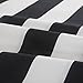 Vaulia Microfiber Duvet Cover Set, White and Black Stripe Pattern - King Size 3-Piece Set, 1 Duvet Cover 2 Pillow Shams