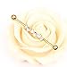 BODYA Industrial Barbell Earring Gold Floral CZ Crystal Cartilage Piercing Earring 14G Steel