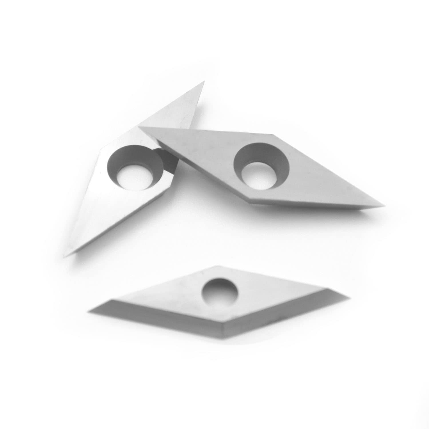 CDBP Diamond Carbide Inserts 10 × 28- Dia4.3mm Replacement Cutters Knives with Sharp Point fit for DIY Wood Lathe Turning Detailer Tool, 3pcs