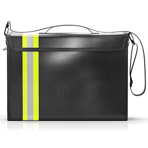 ALORVA Fireproof and Waterproof Document Bag 17 x 12 x 5” with Wallet