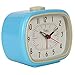 Lily's Home Quiet Non-Ticking Silent Quartz Vintage/Retro Inspired Analog Alarm Clock - Blue