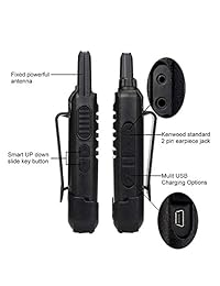 Retevis RT22 Radio de dos vías UHF 16 CH VOX Walkie Talkies con auricular acústico de aire secreto (paquete de 2)