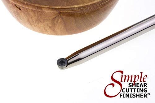 Simple Woodturning Tools - Pack of 3 Full Size Carbide Tools (Rougher, Detailer, Finisher) with Interchangeable Foam Grip Lathe Tool Handle, USA Made