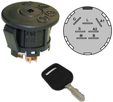 The Rop Shop Ignition Starter Switch & Key Fit John Deere La130 La135 La140 La145 La150 La155
