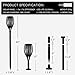 VIVOHOME Waterproof Outdoor LED Solar Torch Lights with Flickering Flame Pack of 4