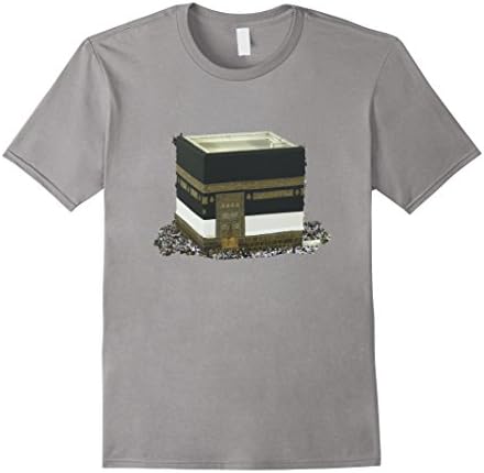 Men's Kaaba Stone - Allahu Akhbar Shahada Islamic Muslim T-Shirt XL Slate