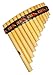 Easy to Play Beginner Peru Treasure Small Peruvian Tunable Antara Pan Flute 13 Pipes Case Included (Beige)