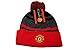 Manchester United FC Authentic Official Licensed Product Soccer Beanie (Red black)