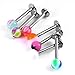 PiercingJ 16G Labret Monroe Lip Ring Stainless Steel Barbell UV Ball Spike Cubic Zirconia Star Heart Internal Thread Piercing Jewelry