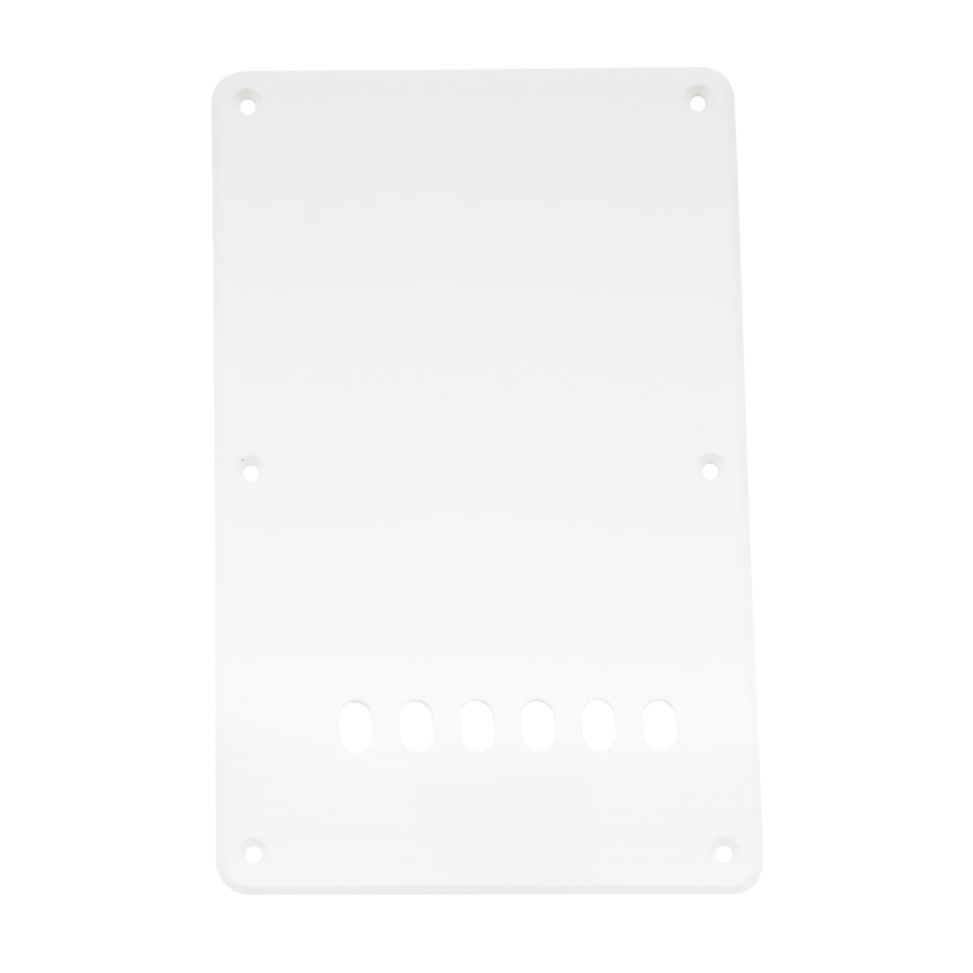 Musiclily 6 Hole ST Back Plate Tremolo Cavity Cover for China Squier Electric Guitar, 1Ply White