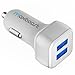 Maxboost Car Charger with SmartUSB Port 4.8A/24W [White/Grey] Portable Charger for iPhone 11 Pro Max XS X 8 7 6s 6 Plus 5S SE, Galaxy S10 S9 S8 Edge, Note 10 9 8, LG G7 G8, HTC, Nexus,Pixel, iPad Pro primary