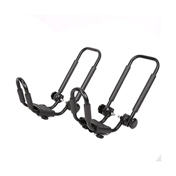 1-Pair-Folding-Kayak-Carrier-Boat-Canoe-Rack-Snowboard-J-Bar-Roof-Top-Mounted