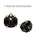 LANGRIA Wire Cube Plastic Connectors for Modular Organizer Closet and Wire Grid Cube Storage Shelving Unit, Set of 8 (Black)