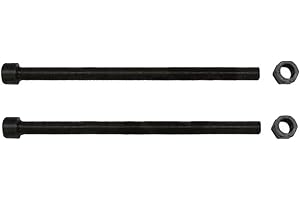 GRUDAWU 1Pair Leaf Spring Center Bolt - 3/8 x 6 Fine Threaded Leaf Bolts with Nuts