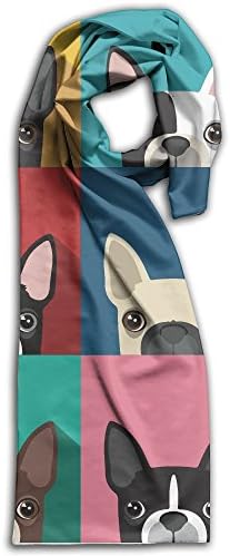 Boston Terrier Bulldog Unisex Fashion Scarfs Shawl Scarf Printed