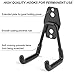 Dirza Utility Hooks Wall Mount Tool Holder U-Hooks for Home Garage Storage Organizer Garden Tools Shovels Rake Stroller Ladder Black 5 Pack