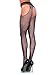 Leg Avenue Women's Suspender Pantyhose, Black Fishnet, One Size