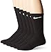 Nike Crew Socks (Performance Cotton Cushioned) 6 Pack Black Large Mens Shoe Size 8-12