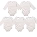DANROL 5 Pack Infant Onesies Unisex Long Sleeve Cotton Bodysuits