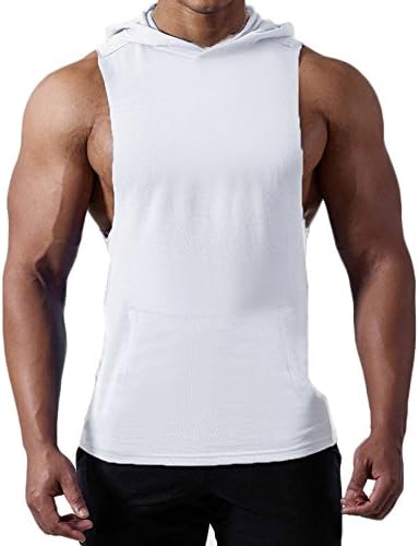 mens sleeveless gym hoodies