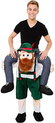Piggyback Ride On Riding Shoulder Adult Costume Bavarian Brewery Guys Bindsurger Pants Oktoberfest Animal Bindspeaker Pants--One Size (Ship by DHL)