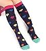 3 Pairs Moderate Compression Socks Women 15-20mmHg Wide Calf Ladies' Knee High Compression Stockings Fashion Support Socks for Sports, Exercise, Gym, Running, Nurses, Maternity, Pregnancy, L/XL