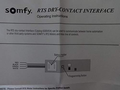 Somfy SO1810493 RTS Transmitter with Dry Cont Inputs44; 1 Channel - Thumbnail 5