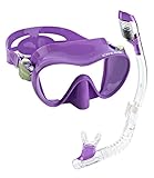 Cressi Junior Frameless Mask Dry Snorkel Set (Lilac)