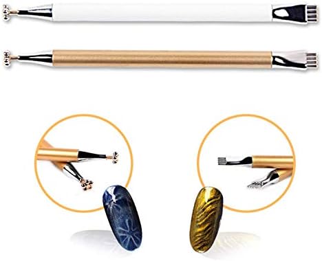 ANGNYA Cat Eye Magnetic Stick for UV Gel Dual-ended Magnet Pen Manicure Nail Art Tool DIY UV Gel Painting Magnetic Pen