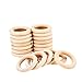 eBoot 20 Pack Wood Rings Wooden Rings for Craft, Ring Pendant and Connectors Jewelry Making (55 mm)