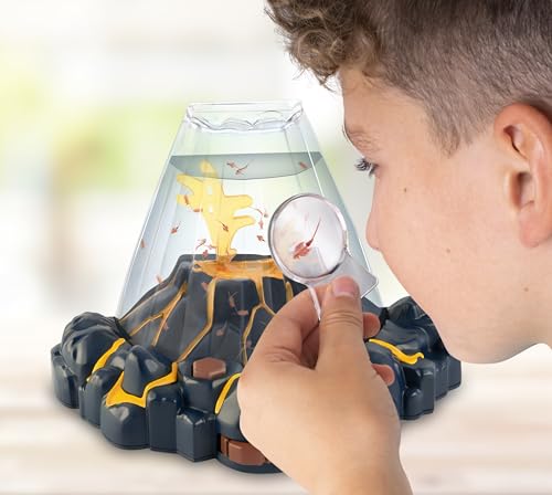 Animagic Aqua Dragons Volcano | Build an Aquatic Ecosystem, Watch Prehistoric Pets Hatch & Grow | Science Kit with LED Light-Up Tank | Includes Exclusive RED Aqua Dragons | Ages 6+