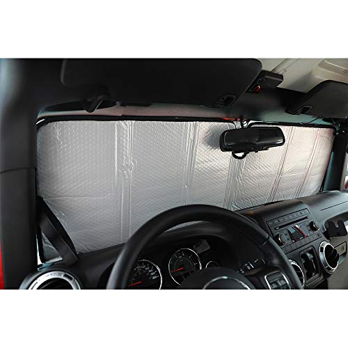 Windshield Sunshade Sun Shade Heat Shield Sun Visor Mat for Jeep
