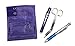 EMI Nurse PURPLE Pocket Organizer 4 piece KIT - Pocket Organizer, Lister Bandage Scissor, LED Pupil Gauge Penlight, and Chart Pen